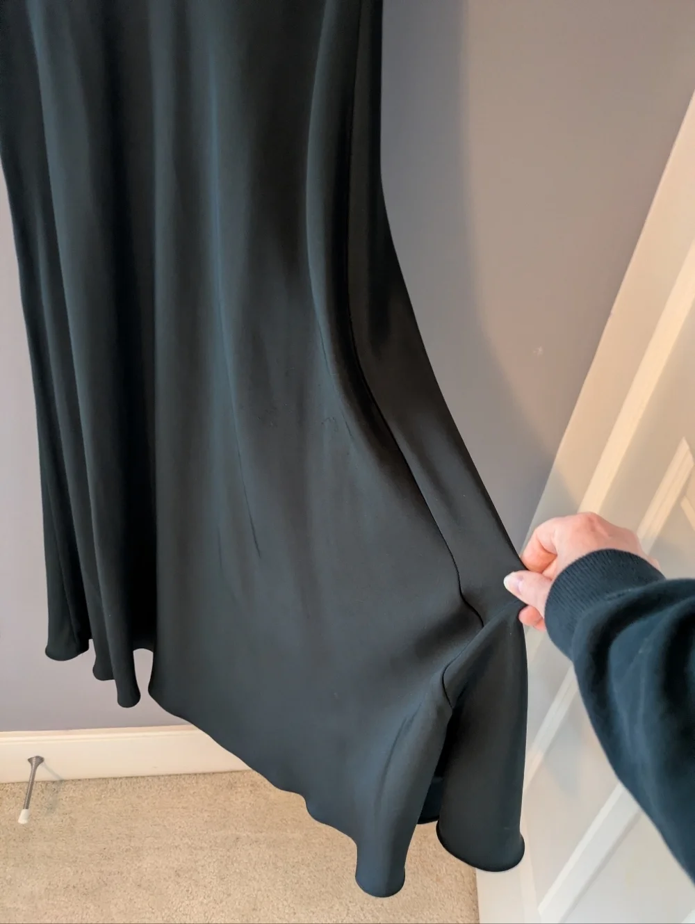J Crew Black Silk Dress 6
